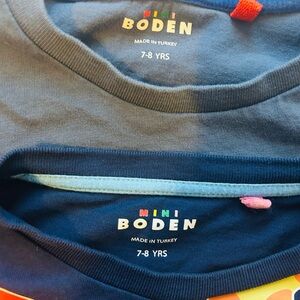 Mini Boden Boys Graphic Tee Bundle Size 7–8 Astronaut + Snakes